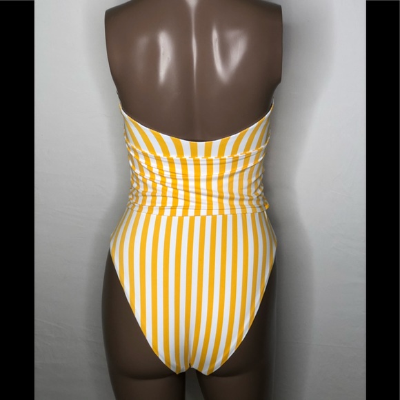 Onia Capri Strapless Striped Front Knot Swimsuit - Picture 3 of 3